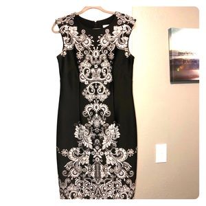 Scuba material pencil sleeveless dress. Size 10